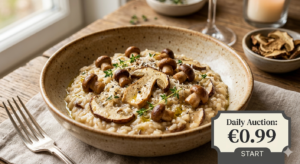 Royal Porcini Risotto with Fresh Thyme Gourmet Recipe: Royal Porcini Risotto with Fresh Thyme