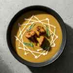 Gourmet Recipe: Silky Wild Yellowfoot Chanterelle Cream Soup with Fresh Tarragon