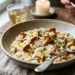 Gourmet Recipe: Golden Chanterelle & Wild Garlic Butter Risotto
