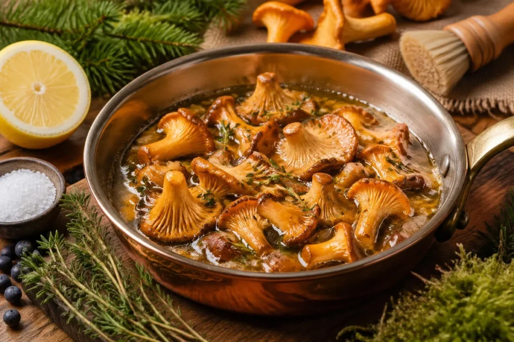 Alpine Beurre Noisette Poached Chanterelles