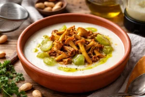 Andalusian Ajo Blanco with Sautéed Yellow Foot