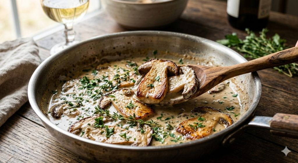 Artisanal Creamy Porcini & White Wine Reduction
