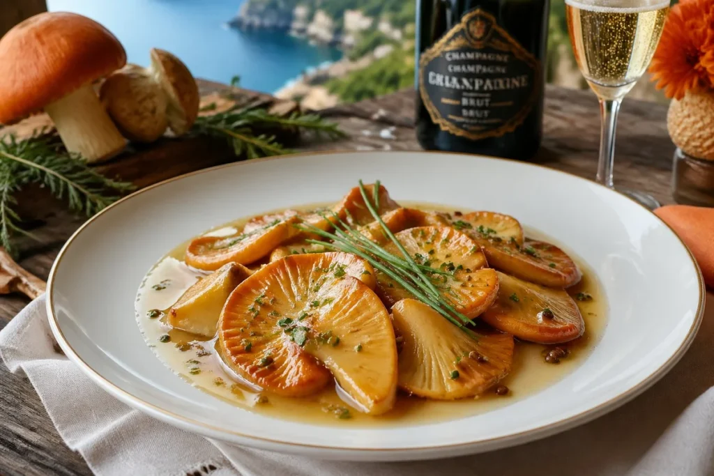 Azure Coast Luxury Empress Eugénie Champagne Sautéed Caesar Mushroom for Total Perfection