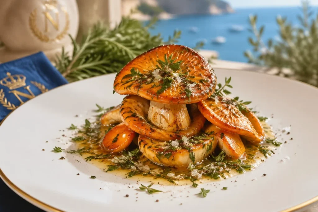 Azure Coast Luxury Napoleon Imperial Sautéed Amanita with Fine Herbs for Incredible Mastery