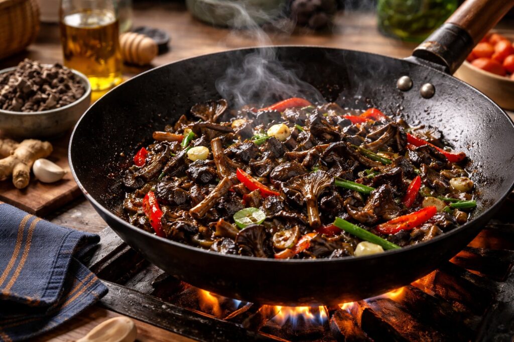 Balkan Forest Gold Stir-Fry Grey Chanterelles & Wild Herbs