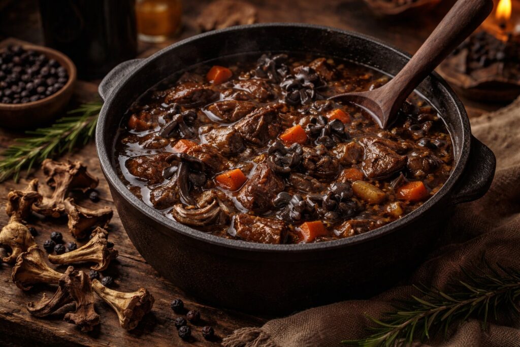 Balkan Forest Gold Venison Stew Dried Grey Chanterelles