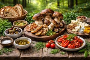 Balkan Porcini Forest Meze: Umami-Rich Gourmet Mushroom Tapas