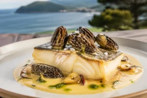Basque Cod with Morel Pil-Pil