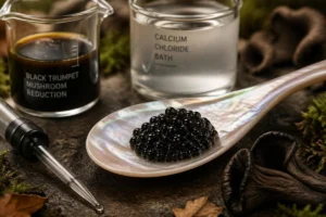 Black Trumpet "Caviar" (Spherification Style)