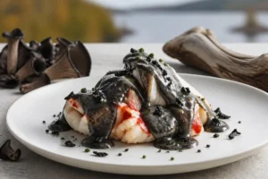 Black Trumpet Hollandaise with Crab Black Trumpet Hollandaise with Crab