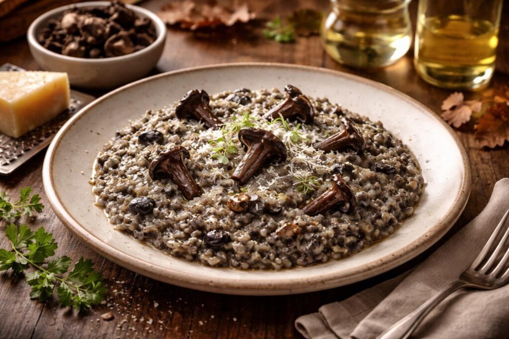 Black Trumpet Mushroom Risotto with Truffle Oil Recipe for Ultimate Perfection