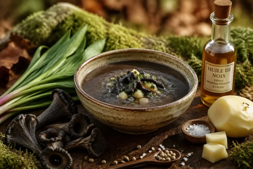 Black Trumpet & Wild Leek Soup - A Rousseau-Inspired Recipe