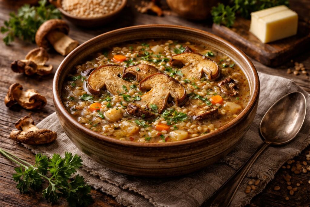 Bohemian Forest - Porcini & Toasted Barley Soup