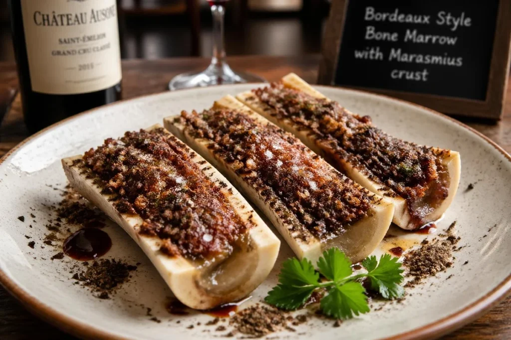 Bone Marrow with Marasmius crust