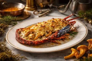 Brittany Lobster Thermidor with Yellow Foot Chanterelles