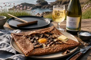 Buckwheat Galettes with Fairy Ring Sauté