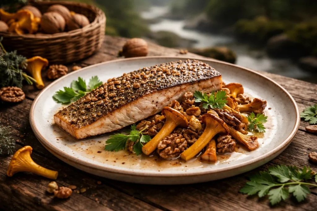 Bulgarian Rhodope Trout with Yellow Foot and Walnuts