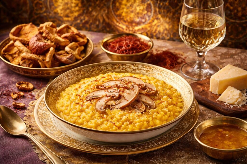 Byzantine Gold: Caesar’s Mushroom & Saffron Risotto
