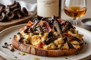Castilian Revuelto de Setas with Jamón and Grey Chanterelles