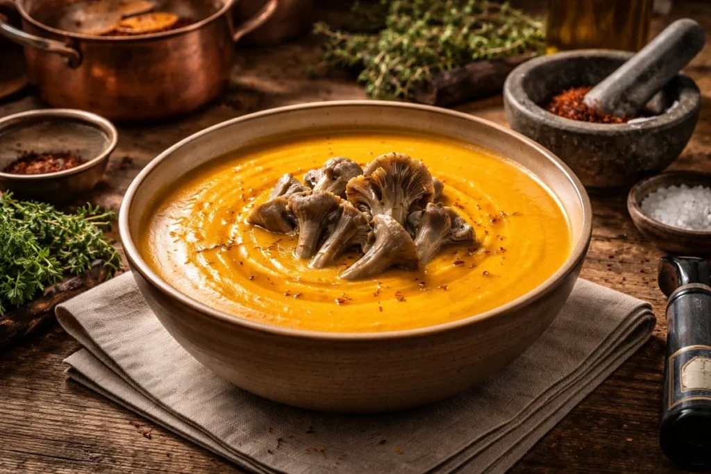 Castilian Saffron and Gray Chanterelle Potage
