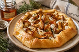 Chanterelle & Goat Cheese with Thyme Honey