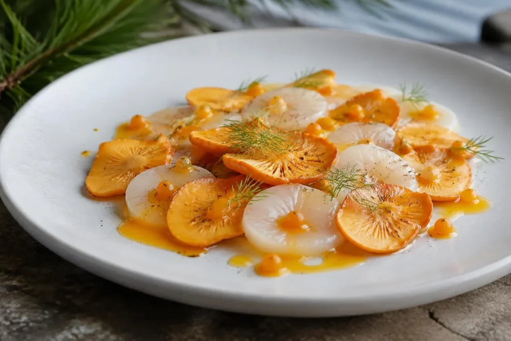 Chanterelle & Scallop with Sea Buckthorn
