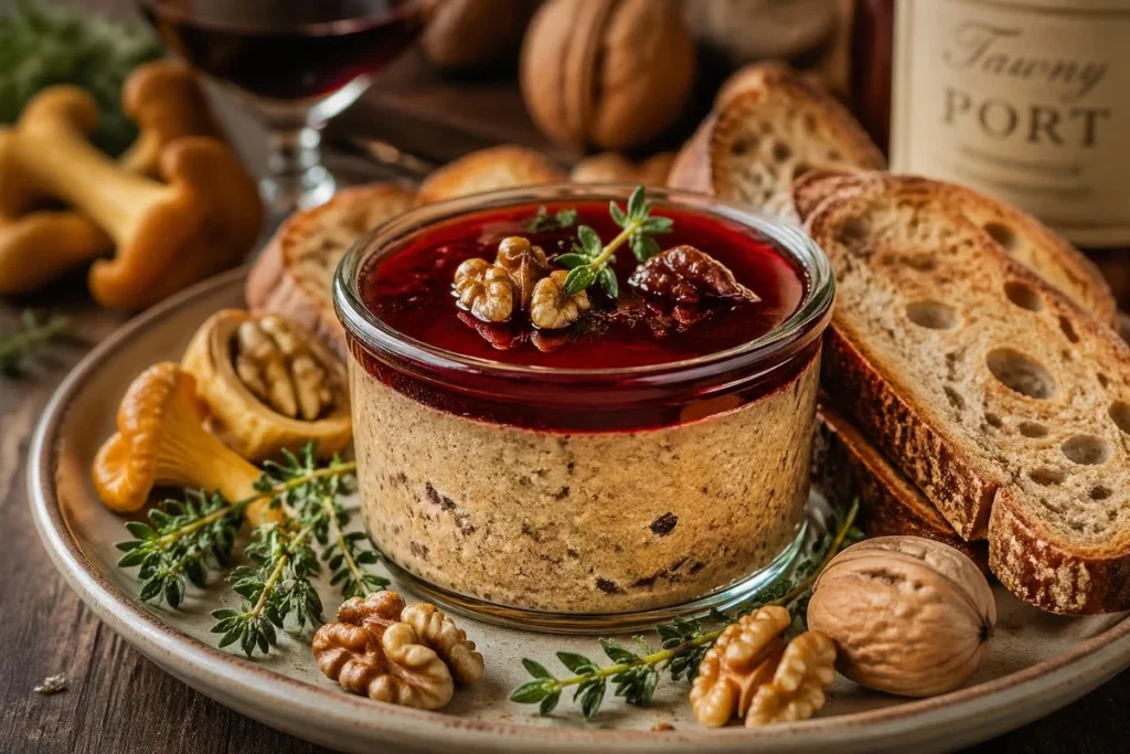 Chanterelle & Walnut Pâté with Port Gelée