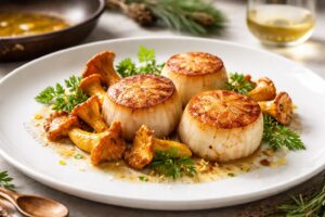 Chanterelle and Scallop Infusion