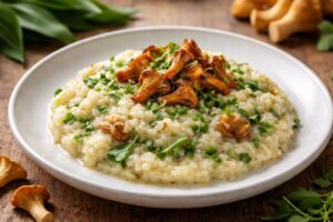 Chanterelle and Wild Garlic Risotto Chanterelle and Wild Garlic Risotto
