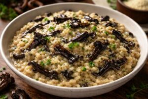 Creamy Black Trumpet Mushroom Risotto Gourmet Creamy Black Trumpet Mushroom Risotto Recipe for Ultimate Perfection