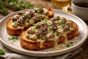 Creamy Morel Mushrooms on Toast — Umami-Rich Gourmet Bite