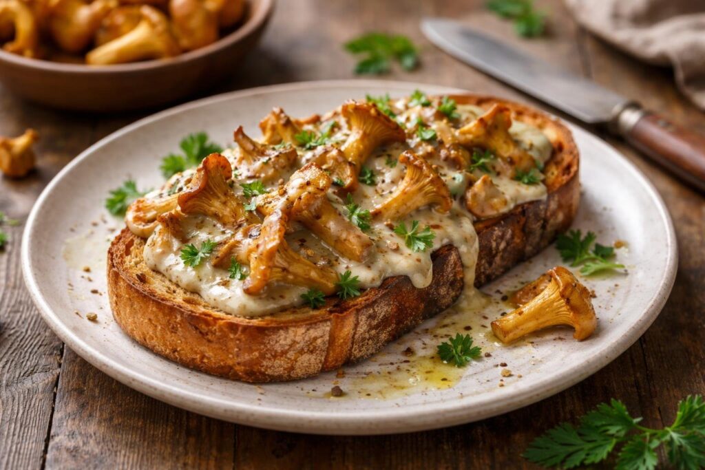 Creamy Wild Chanterelle Toast: Umami-Rich Gourmet Breakfast