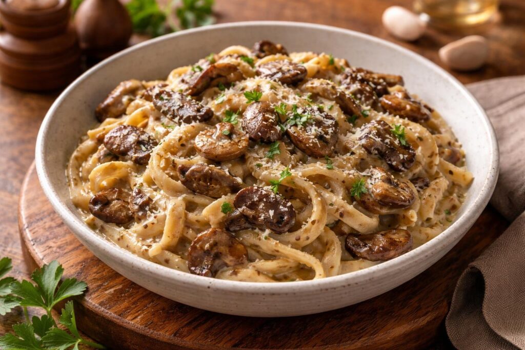 Creamy Wild Mushroom Pasta with Dried Porcini and Garlic — Rustic, Umami-Rich Weeknight Recipe