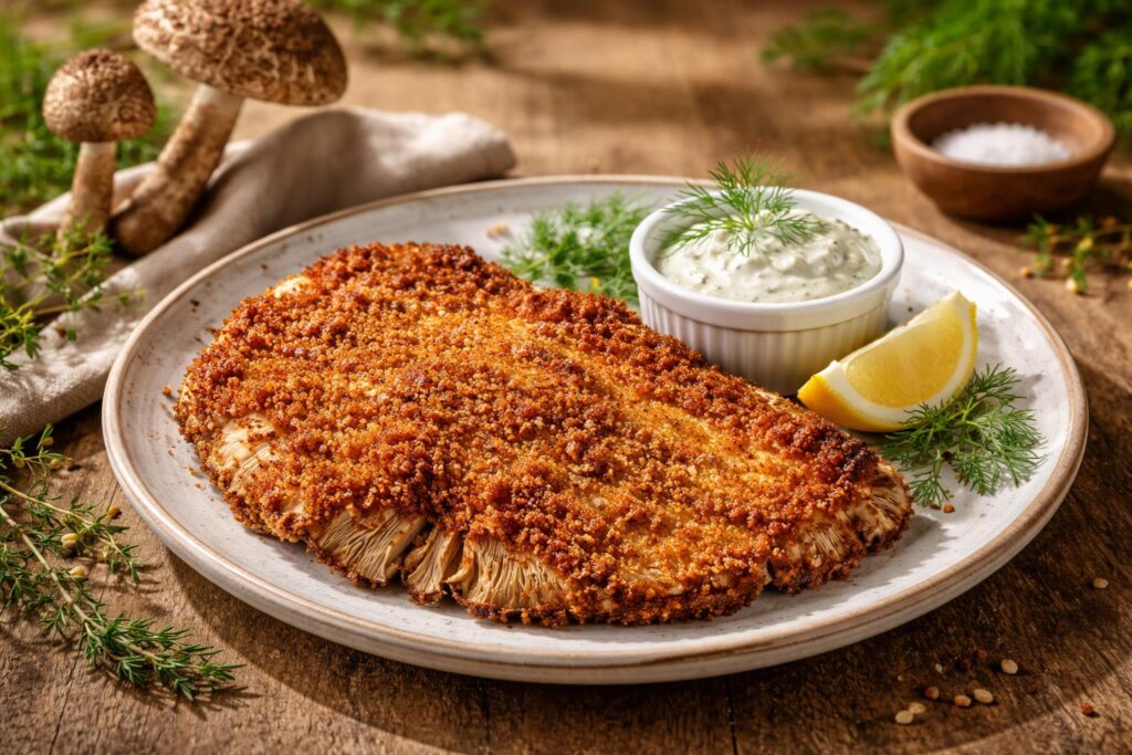 Crispy Parasol Schnitzel with Herbed Remoulade