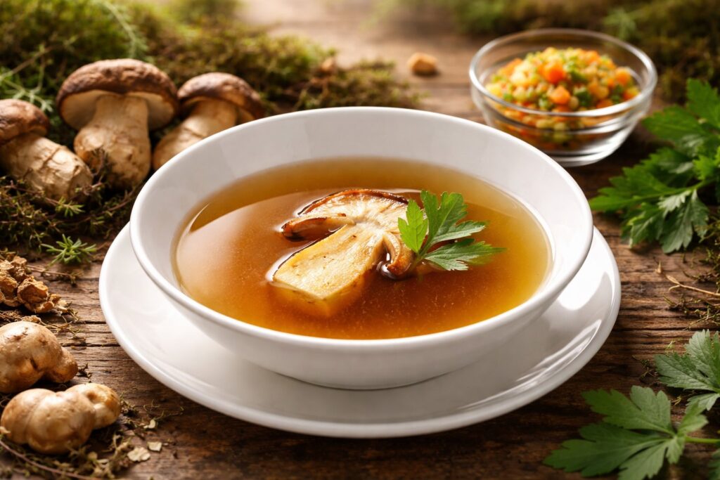Crystal Forest - Clear Porcini & Wild Herb Consommé
