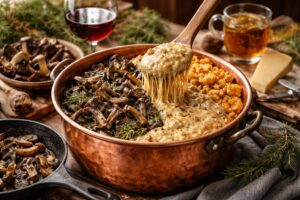 Dolomite Gray Chanterelle & Polenta Taragna