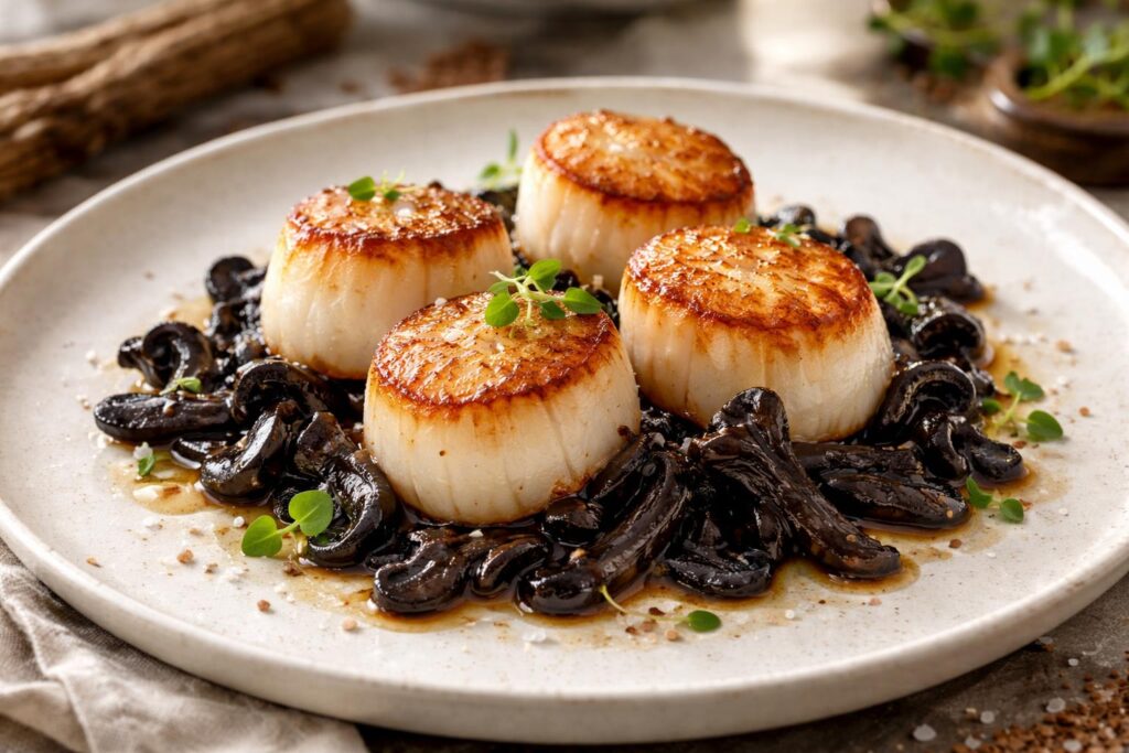 Earth and Ocean Black Trumpet Scallops