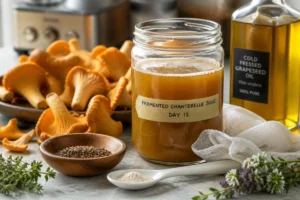 Fermented Chanterelle Juice Vinaigrette
