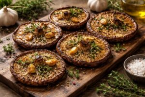 Garlic & Herb Roasted Parasol Mushroom Caps Garlic & Herb Roasted Parasol Mushroom Caps: Simple, Flavorful Weeknight Side or Appetizer