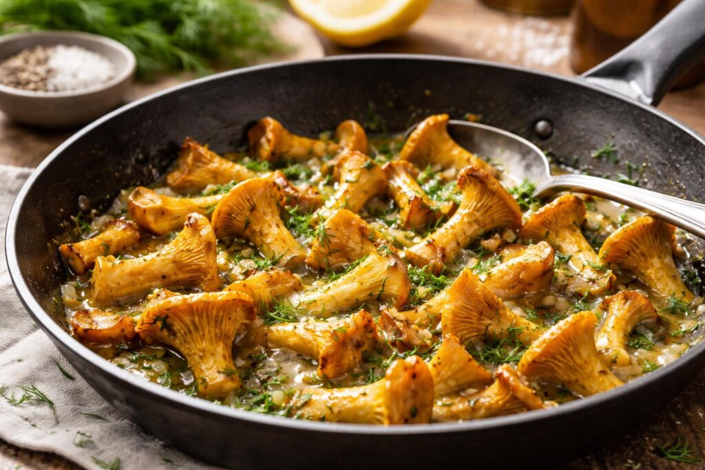Golden Chanterelles in Butter & Dill - A Forest Sunlight Recipe