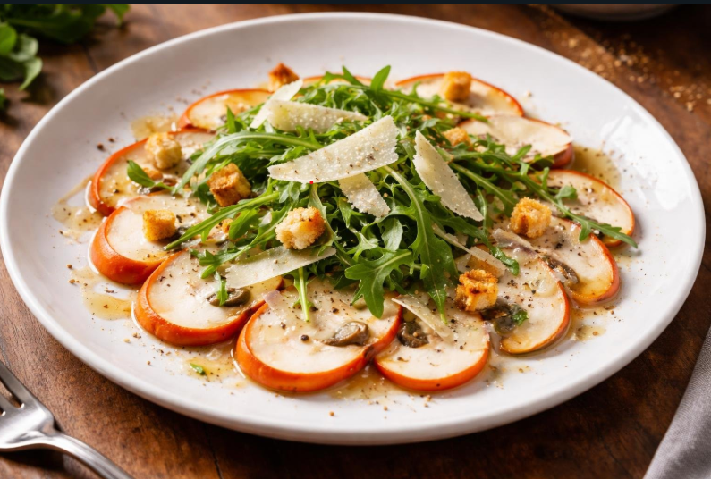 Gourmet Caesar Mushroom Carpaccio: Umami-Rich Crispy King Oyster Delight