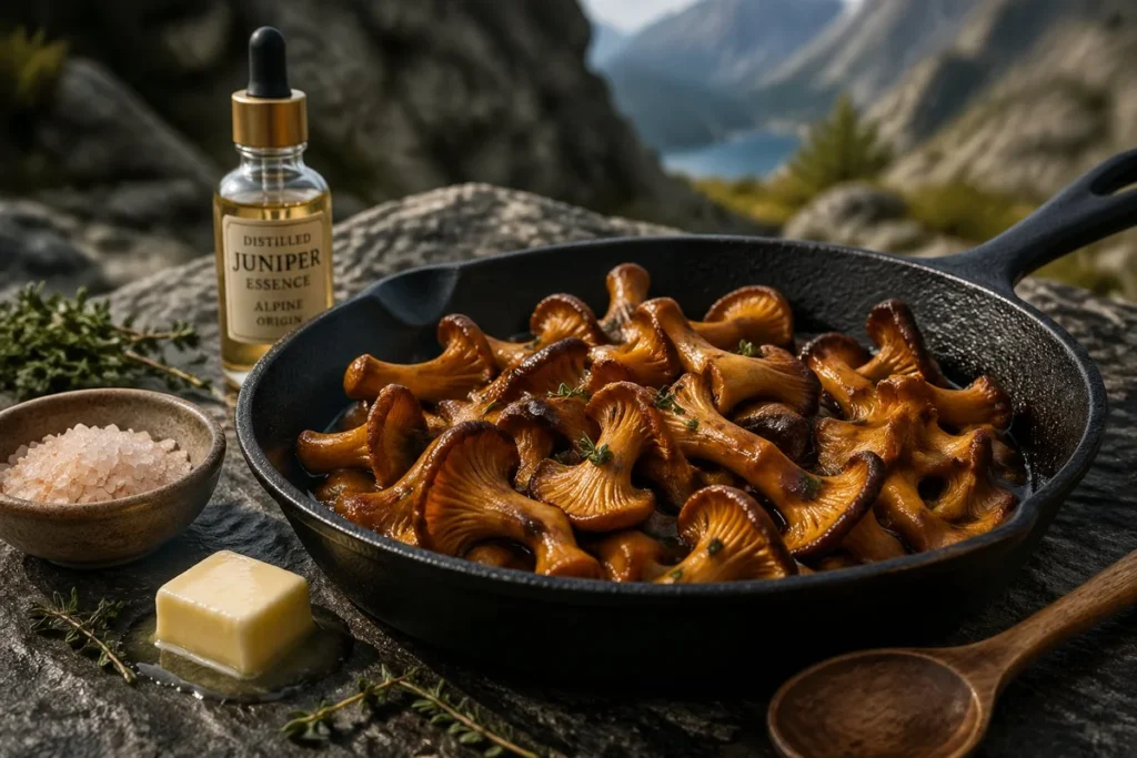Gourmet Magic Alpine Goat Butter and Juniper Yellow Foot Mushroom Recipe