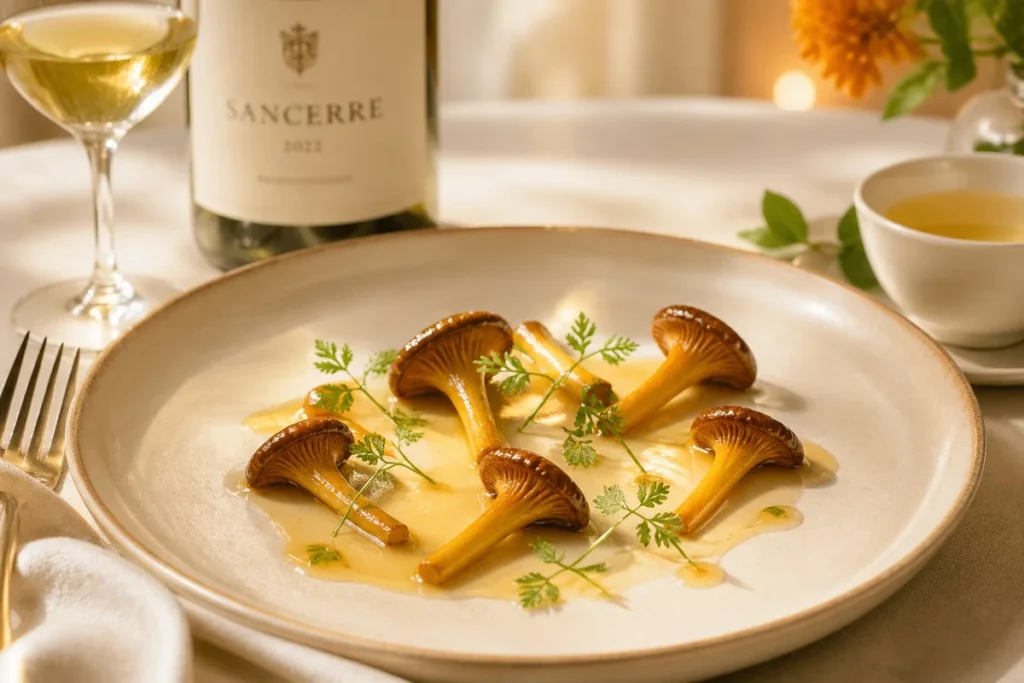 Gourmet Magic French Vermouth Glazed Yellow Foot Mushroom Recipe