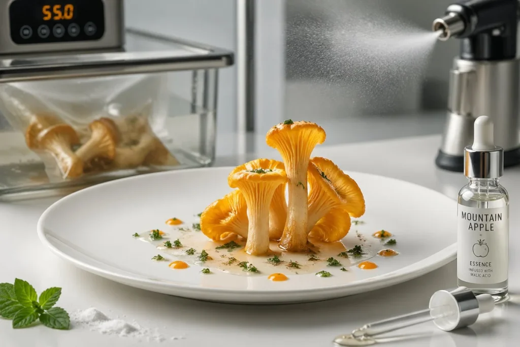 Gourmet Magic Mountain Apple Infused Yellow Foot Mushroom Recipe