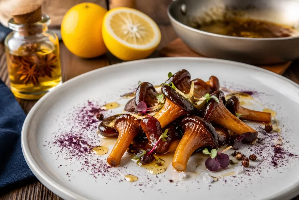 Gourmet Magic Star Anise and Yuzu Yellow Foot Mushroom Recipe