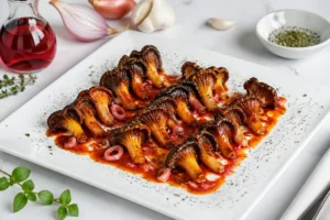 Gourmet Magic Tomato Butter and Red Verjus Yellow Foot Mushroom Recipe