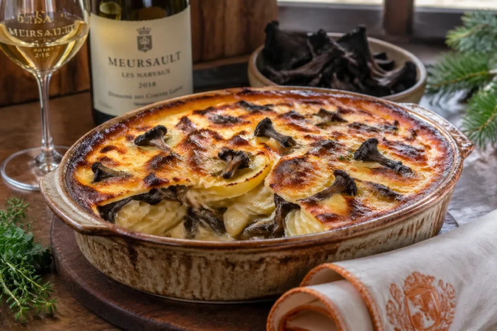 Gourmet Magic Wild Harvested Gourmet Archduke Franz Ferdinand Black Trumpet and Potato Gratin for Total Perfection Recipe