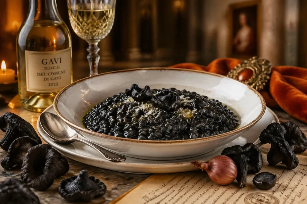 Gourmet Magic Wild Harvested Gourmet Lucrezia Borgia Black Trumpet Risotto for Incredible Mastery Recipe