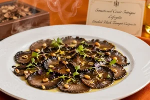 Gourmet Magic Wild Harvested Gourmet Marquis de Lafayette Smoked Black Trumpet Carpaccio for Incredible Mastery Recipe