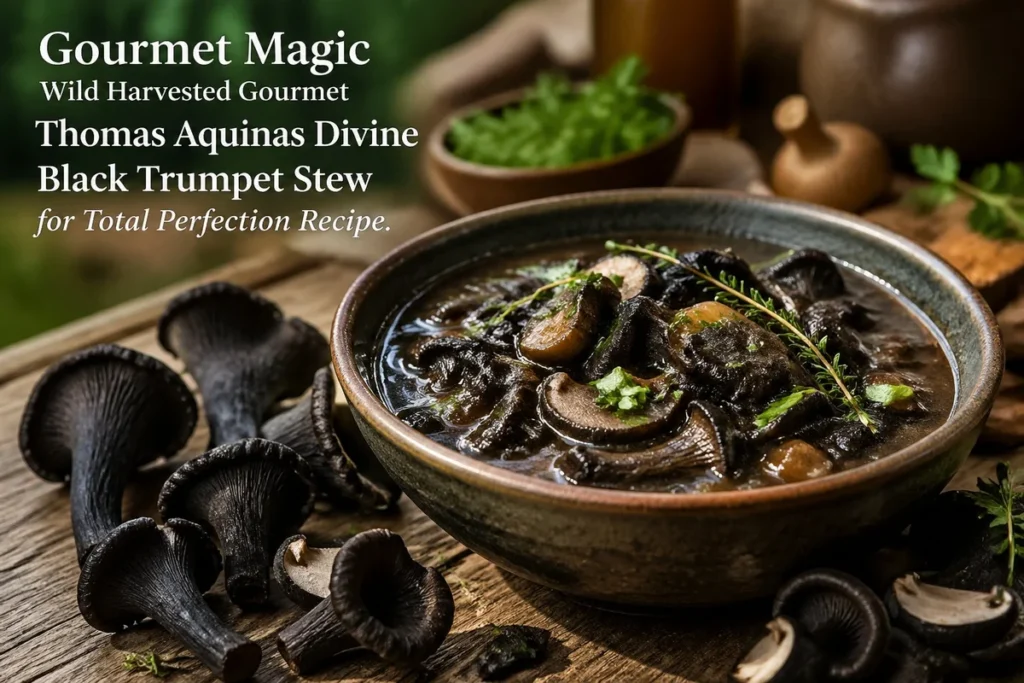 Gourmet Magic Wild Harvested Gourmet Thomas Aquinas Divine Black Trumpet Stew for Total Perfection Recipe